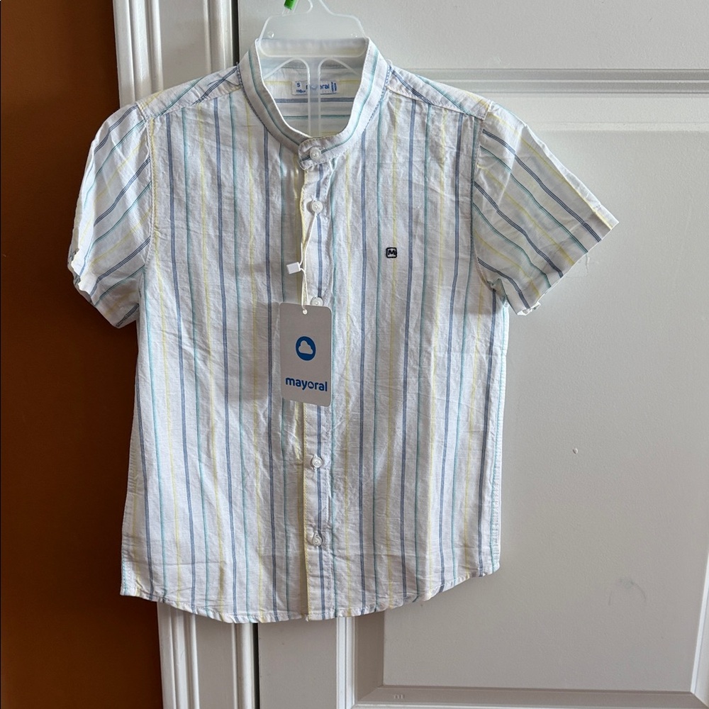 Mayoral Multicolor Striped Button-Down Shirt